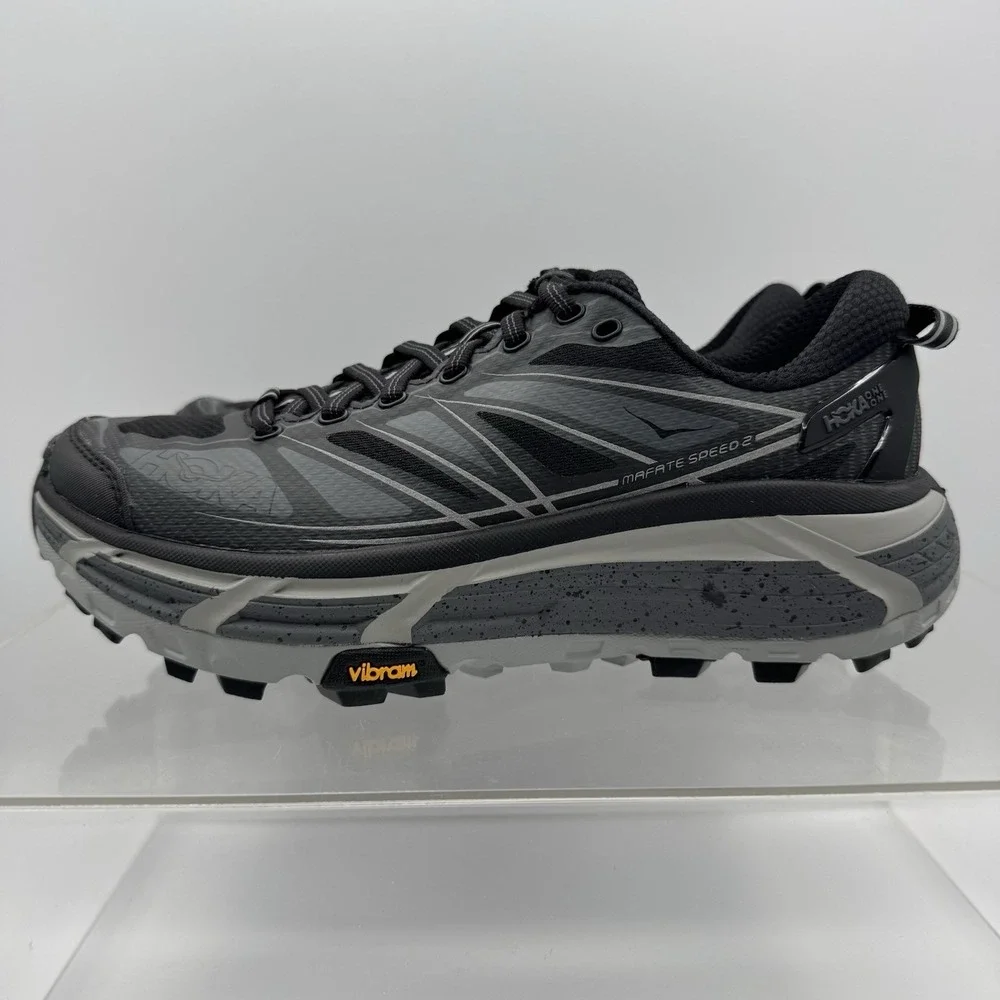 NEW Hoka One U Mafate Speed 2 1126851 BCSTL Black Grey Trail Men's 6 / Women's 7
